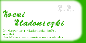 noemi mladoniczki business card