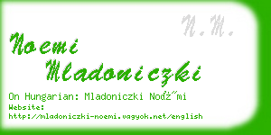 noemi mladoniczki business card